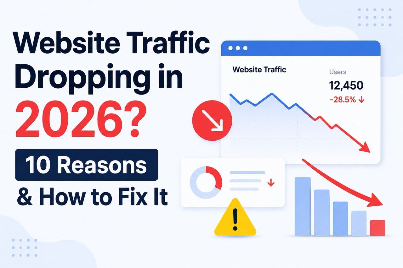 Website Traffic Dropping in 2026? 10 Reasons & Fixes